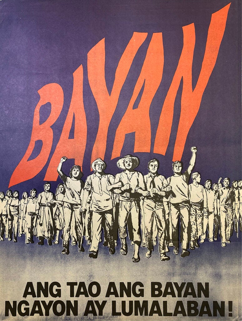 Poster title - Bayan Ang tao ang bayan ngayon ay lumalaban