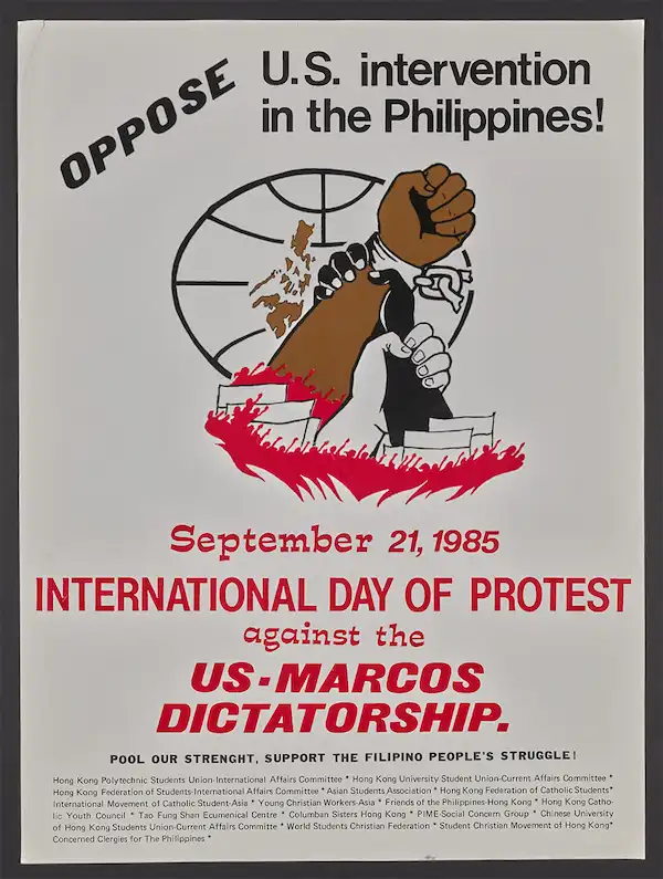 Poster title - International Day of Protest September 21 1985