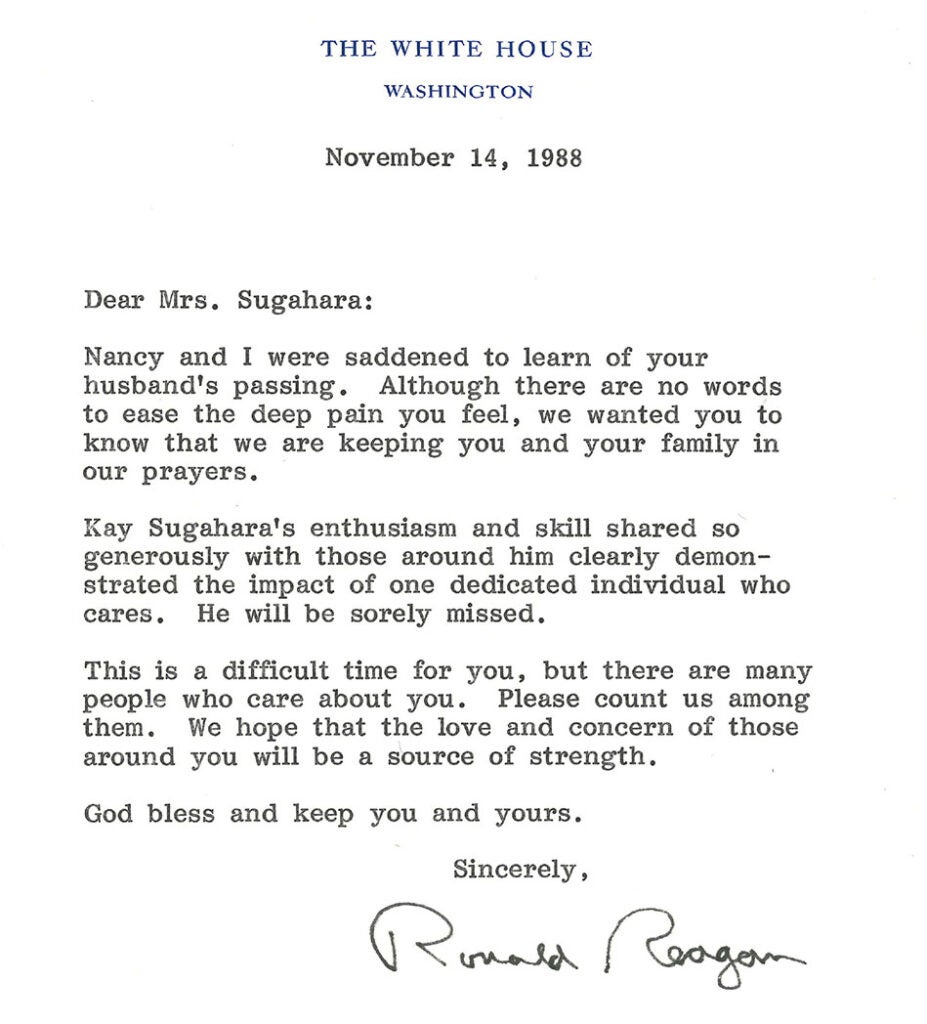 Letter from Ronald Reagan